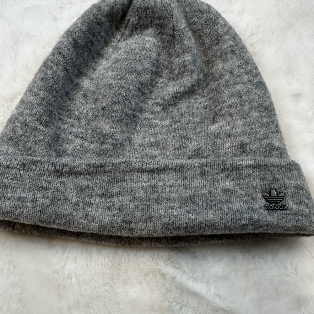 Adidas Heather Gray Knit Beanie
